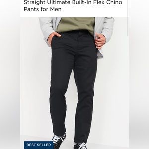 Old Navy Straight Ultimate Built-In Flex Pants for Men. Size 32x34. Black.